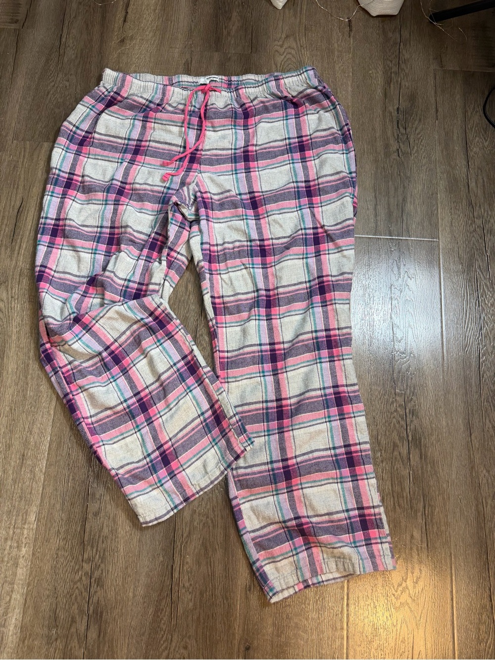 Pink Plaid Flannel Pajama Pants - Unbranded